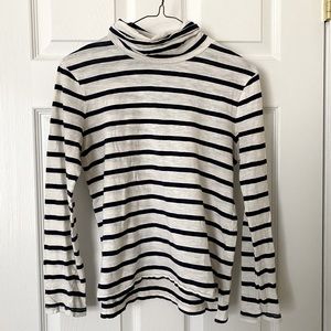 Madewell Whisper Cotton Turtleneck Kearney Stripe